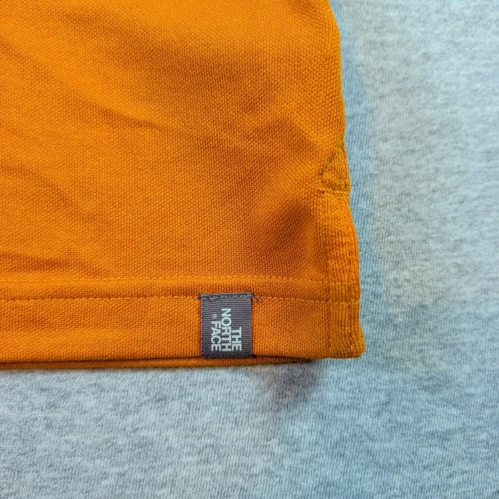 The North Face Mens Groveland FlashDry Polo Shirt Orange CEZ3V1Q 1/4 Zip Large